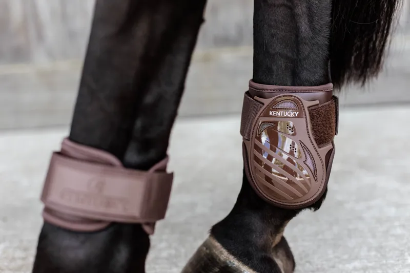 Kentucky Young Horse Fetlock Boots in Brown-6