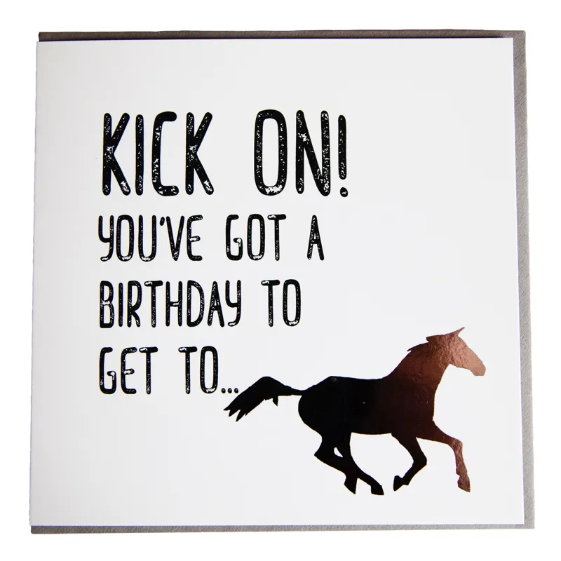 Gubblecote Greetings Card - Kick On