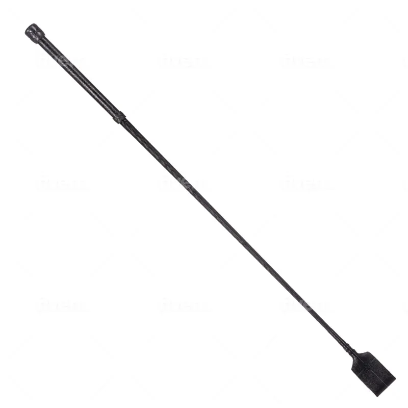 Country Direct Plain Leather Handle Riding Whip in Black-1