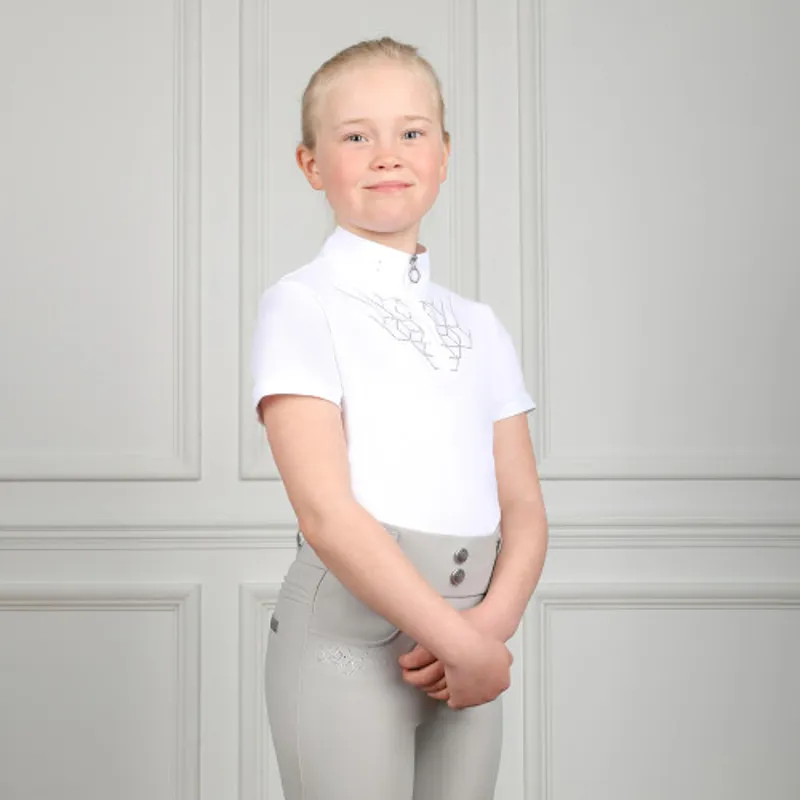 Coldstream Ledmore Diamante Show Shirt Next Generation in White-1