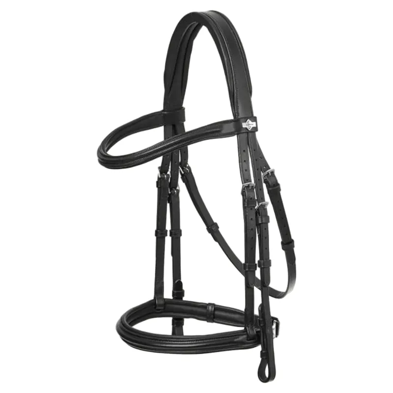 LeMieux Arika Cavesson Bridle - Black and Silver