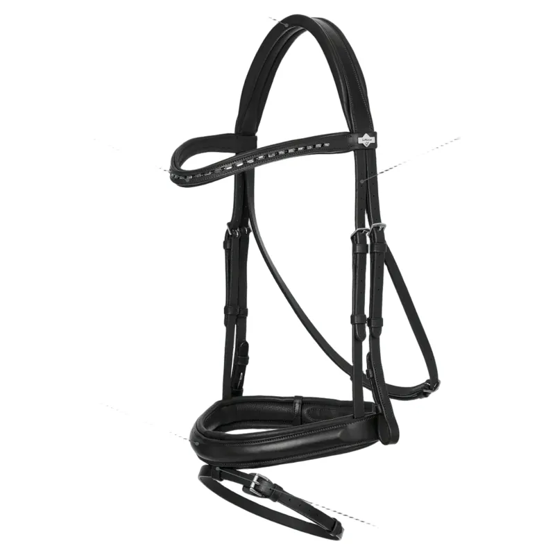 LeMieux Arika Dressage Bridle in Black and Silver-1