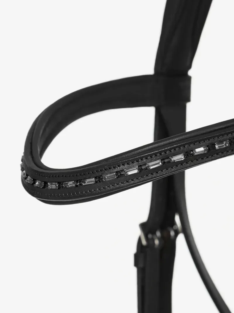LeMieux Arika Dressage Bridle in Black and Silver-2