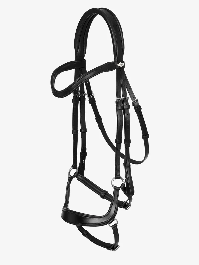 LeMieux Arika Drop Bridle in Black and Silver-2