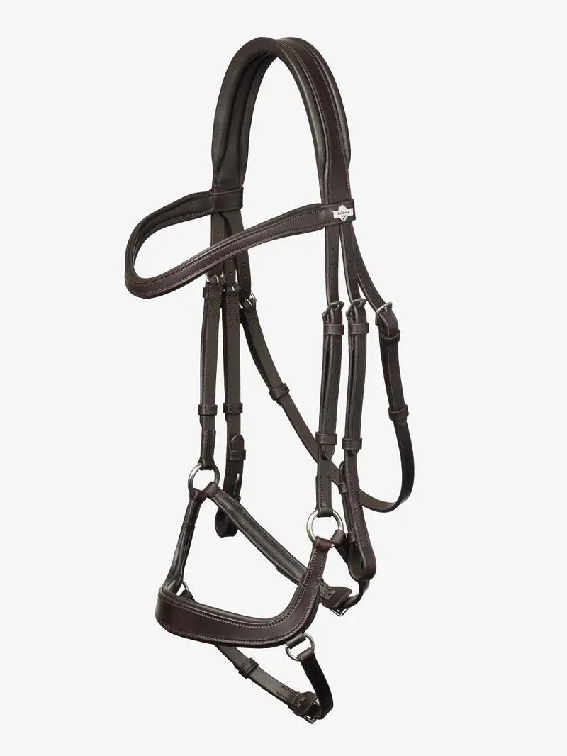 LeMieux Arika Drop Bridle in Brown and Silver