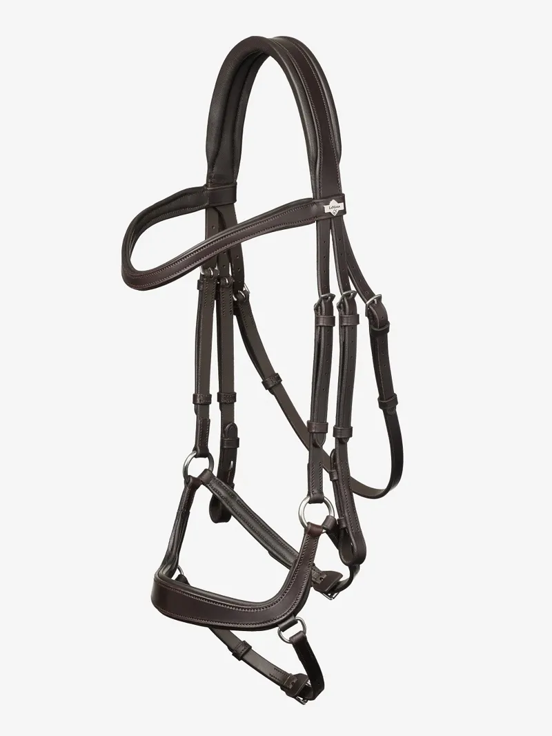 LeMieux Arika Drop Bridle in Brown and Silver