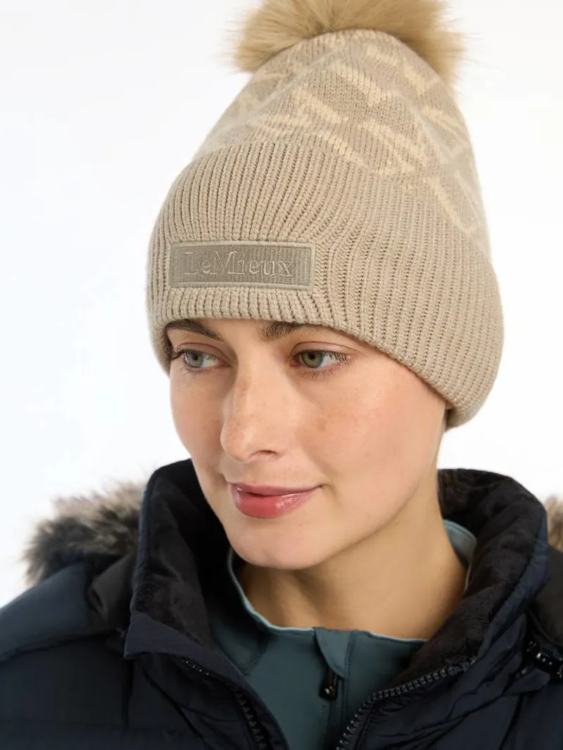 LeMieux LM Beanie in Stone-2
