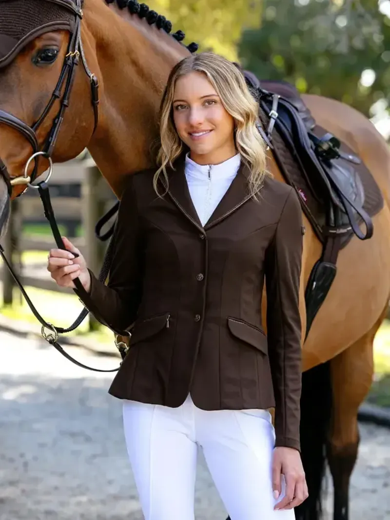 LeMieux Brilliance Diana Show Jacket Ladies in Espresso-5