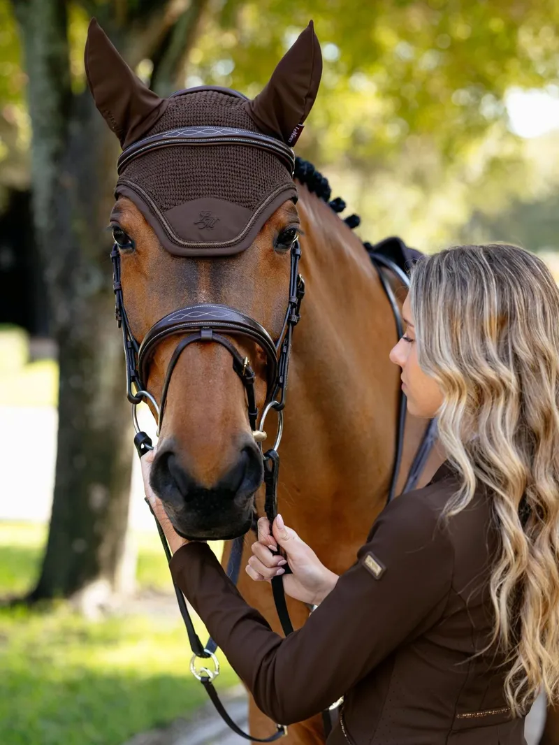 LeMieux Brilliance Fly Hood in Espresso-1