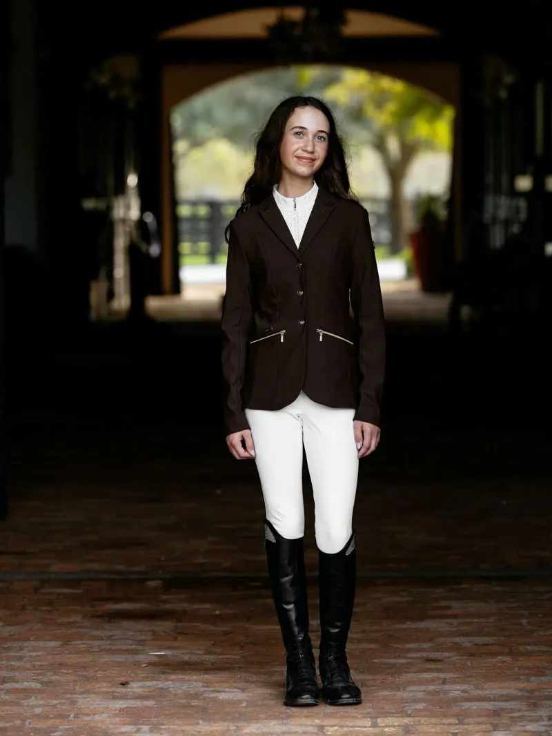 LeMieux Brilliance Junior Pro Show Jacket in Espresso-3