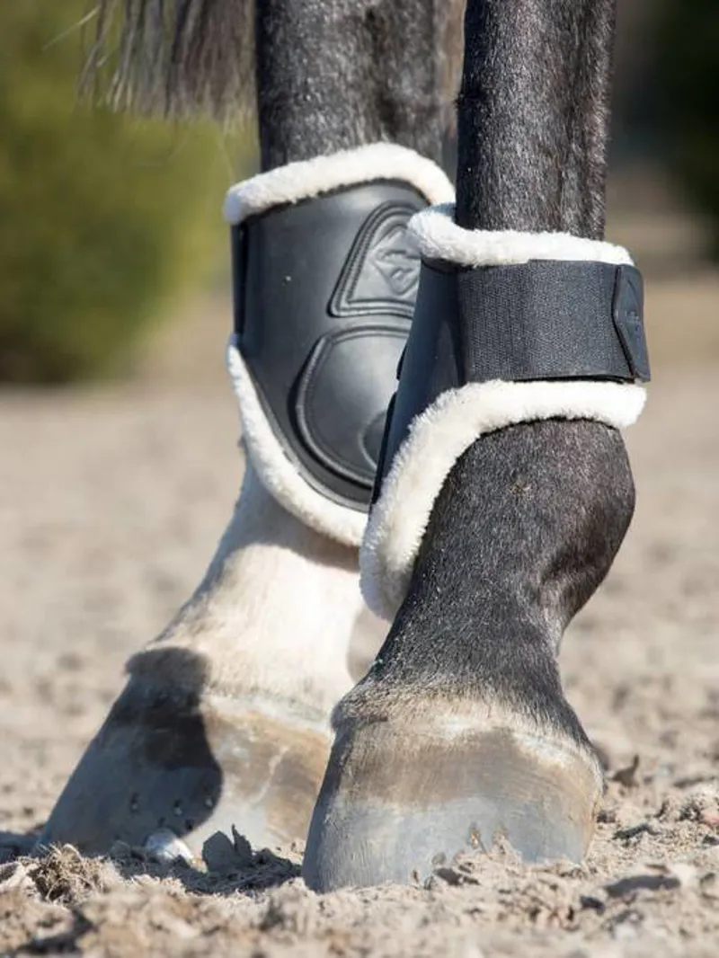 LeMieux Capella Comfort Fetlock Boots in Black-3