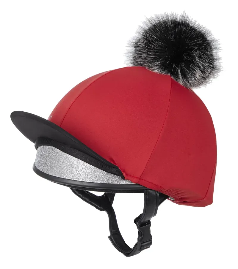 LeMieux Classique Pom Hat Silk in Chilli Red