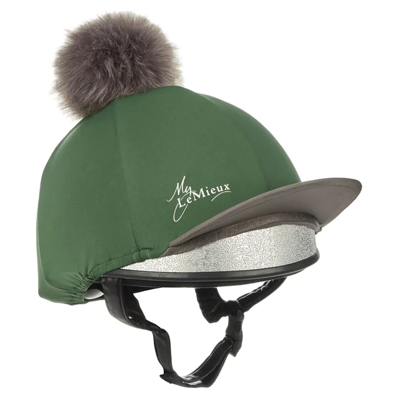 LeMieux Classique Pom Hat Silk in Hunter Green