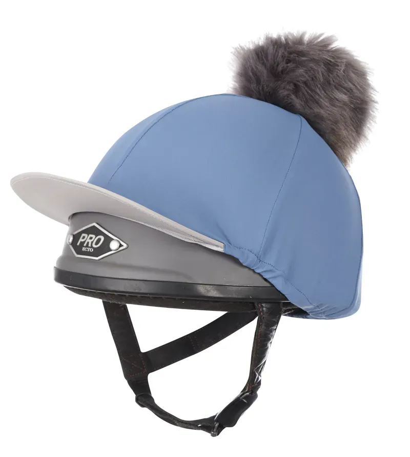 LeMieux Classique Pom Hat Silk in Ice Blue-3