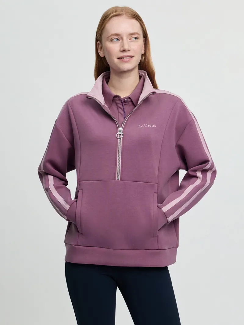 LeMieux Connie Half Zip Sweat Ladies in Mallow-5