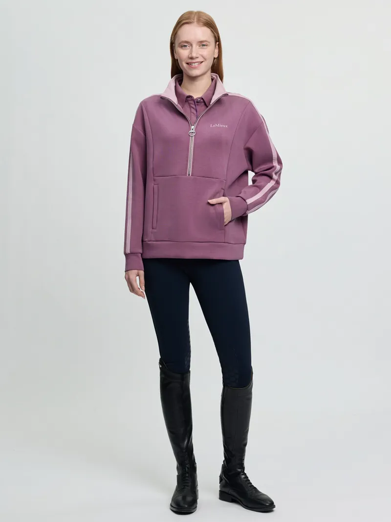 LeMieux Connie Half Zip Sweat Ladies in Mallow-1