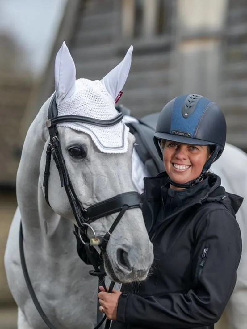 LeMieux Crystal Fly Hood in White-1
