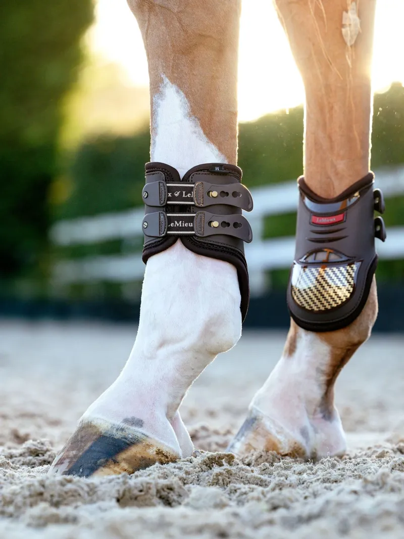 LeMieux Exo-Flex Fetlock Boot in Brown and Gold-5