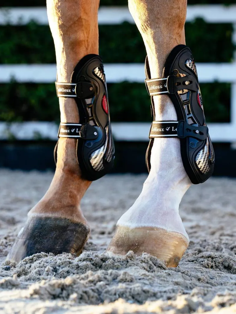 LeMieux Exo-Flex Tendon Boot - Black and Silver-5