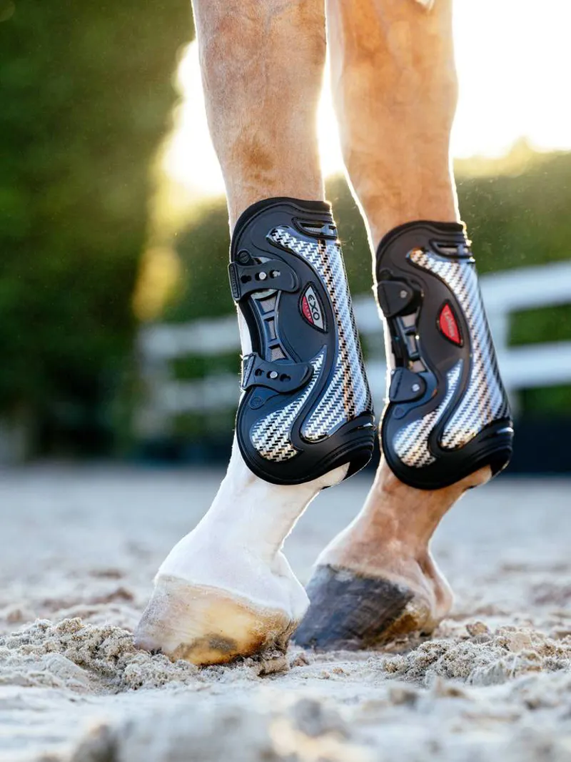 LeMieux Exo-Flex Tendon Boot - Black and Silver-6