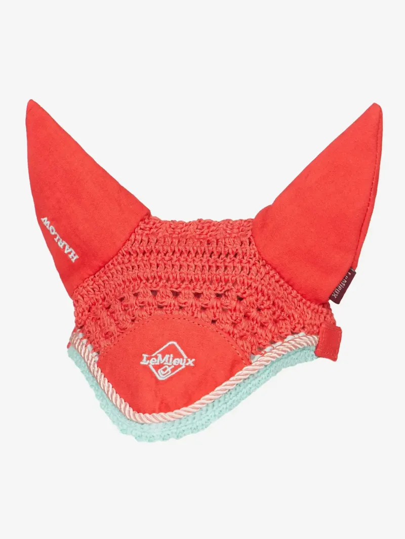 LeMieux Harlow Hobby Horse Fly Hood in Coral Crush
