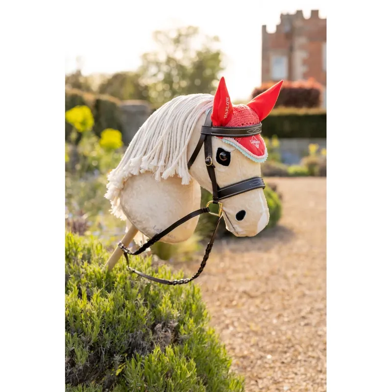 LeMieux Harlow Hobby Horse Fly Hood in Coral Crush-1
