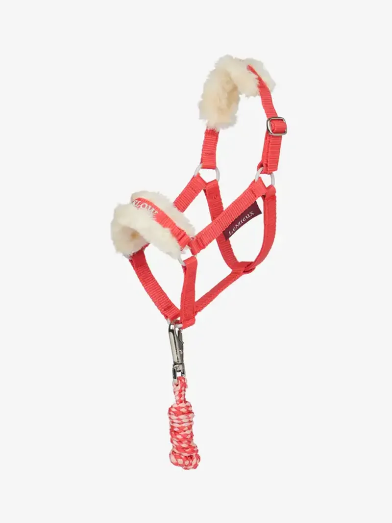 LeMieux Harlow Hobby Horse Headcollar and Leadrope in Coral Crush