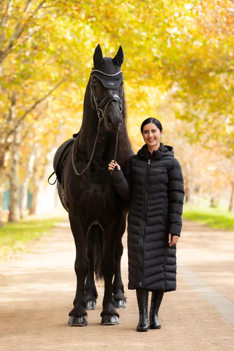 LeMieux Hayley Water Resistant Longline Puffer Coat in Black-6