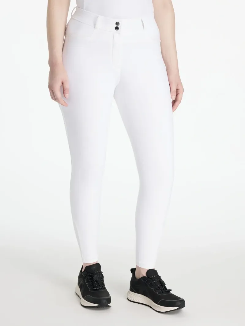 LeMieux Isabelle Ladies Full Seat Breeches Ladies in White-2