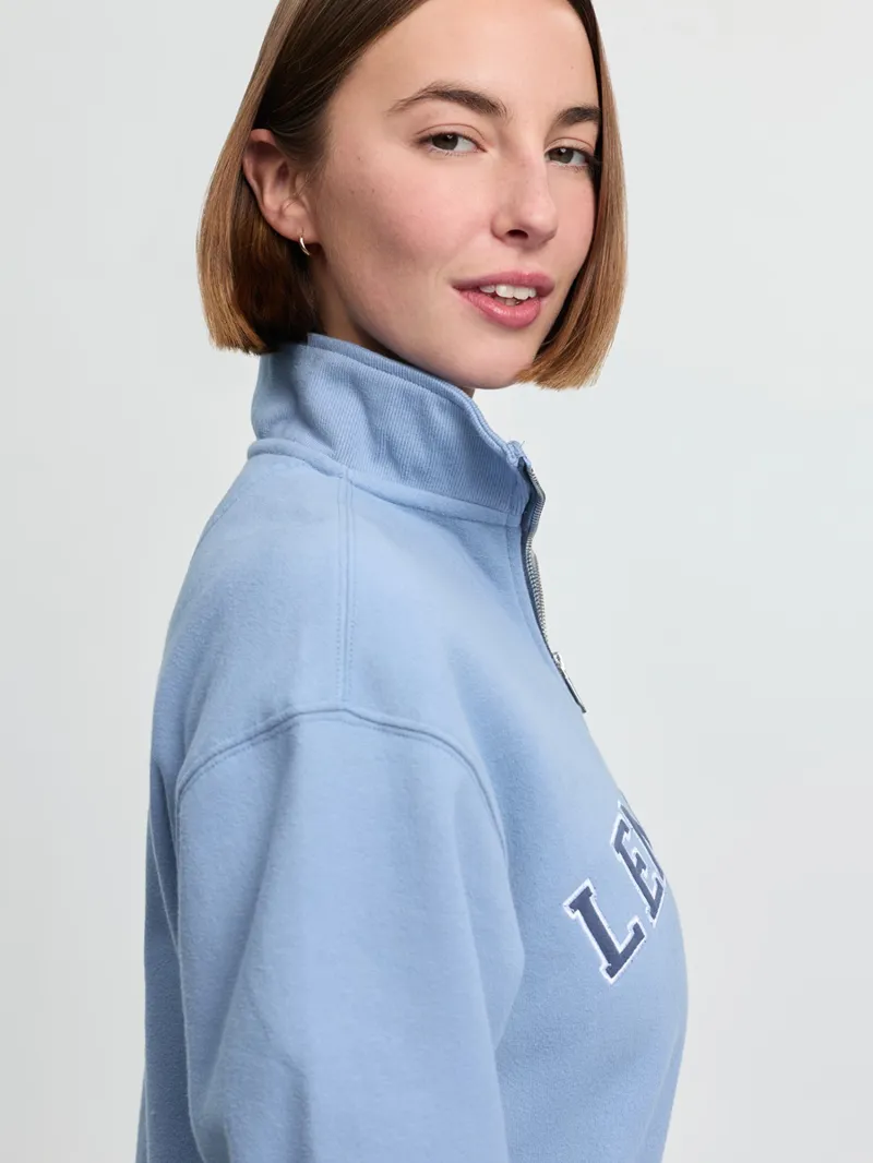 LeMieux Kelsie Quarter Neck Sweat Ladies in Powder Blue-1