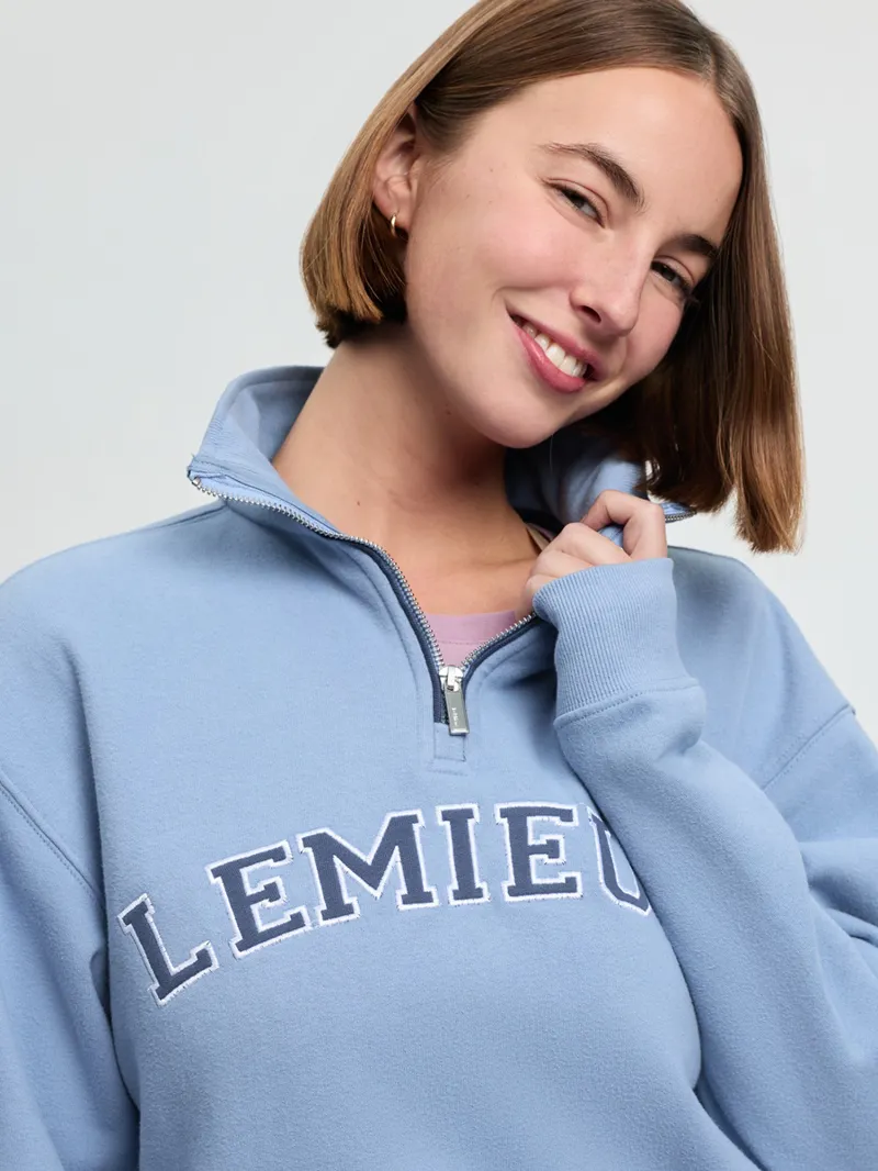 LeMieux Kelsie Quarter Neck Sweat Ladies in Powder Blue-4