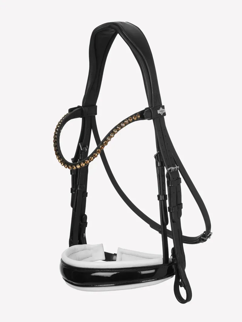 LeMieux Kudos Double Bridle - Black and White