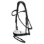 LeMieux Kudos Patent Rolled Dressage Bridle - Black and White