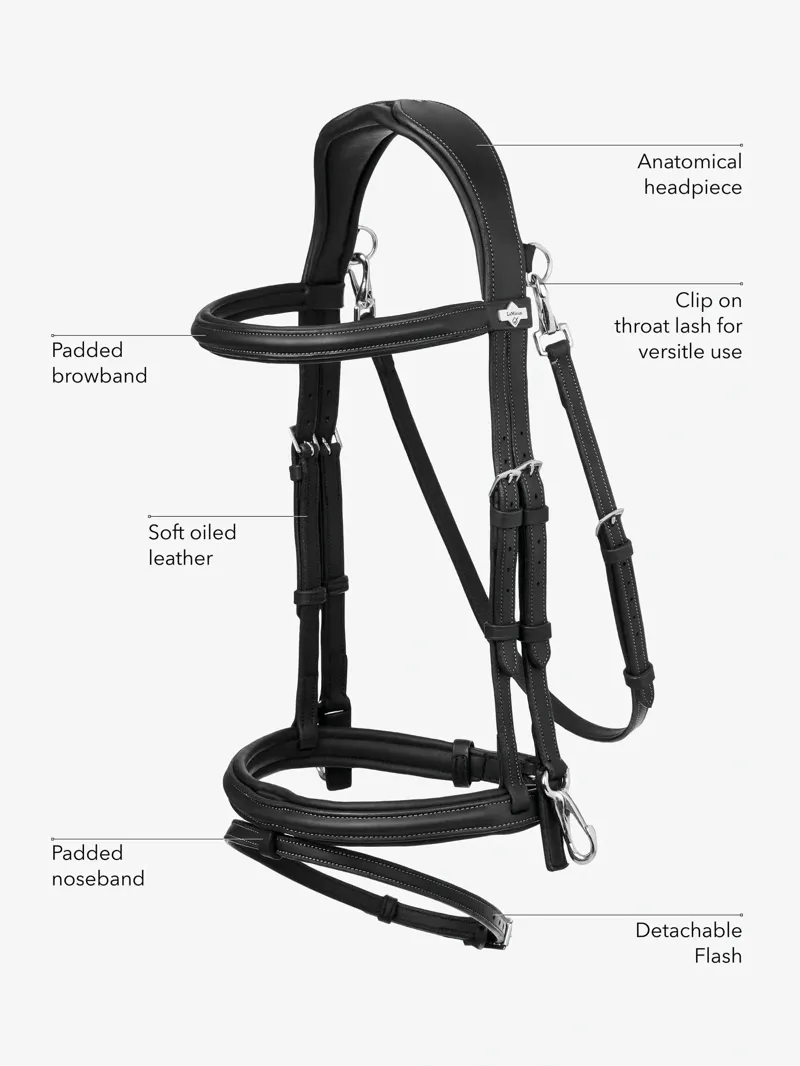 LeMieux Kudos Work Bridle in Black-5