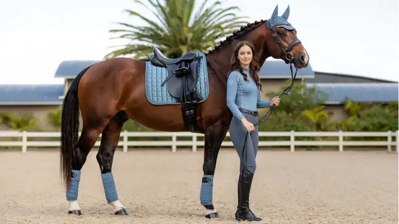 LeMieux Loire Dressage Square in Ice Blue-1