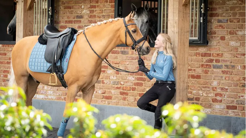 LeMieux Loire Dressage Square in Ice Blue-2