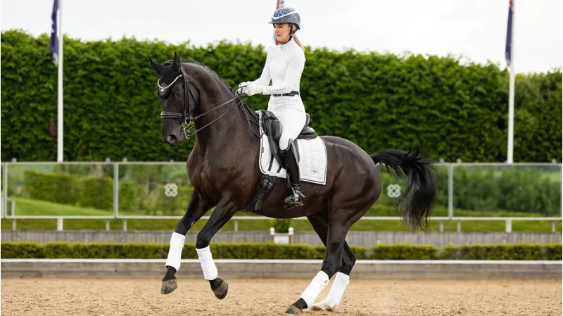 LeMieux Loire Dressage Square in White-2