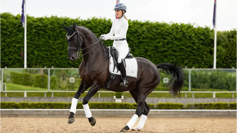 LeMieux Loire Dressage Square in White-1