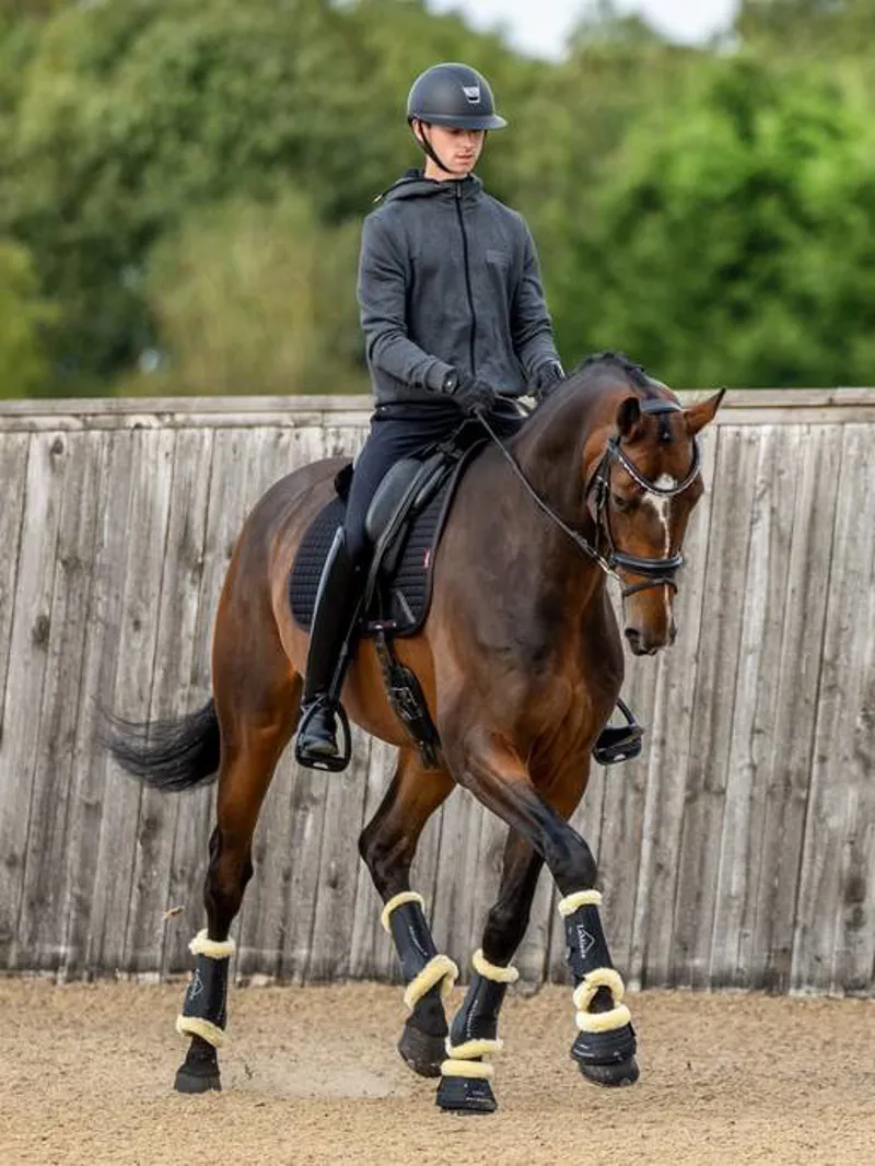LeMieux Motionflex Dressage Boot with Fleece Edge in Black-4