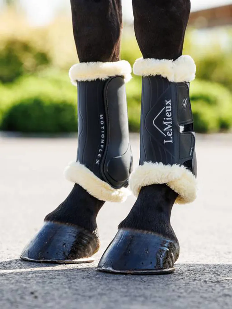 LeMieux Motionflex Dressage Boot with Fleece Edge in Black-4