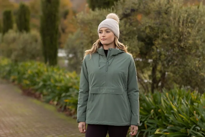 LeMieux Phoebe Half Zip Waterproof Anorak Ladies in Rosemary-6