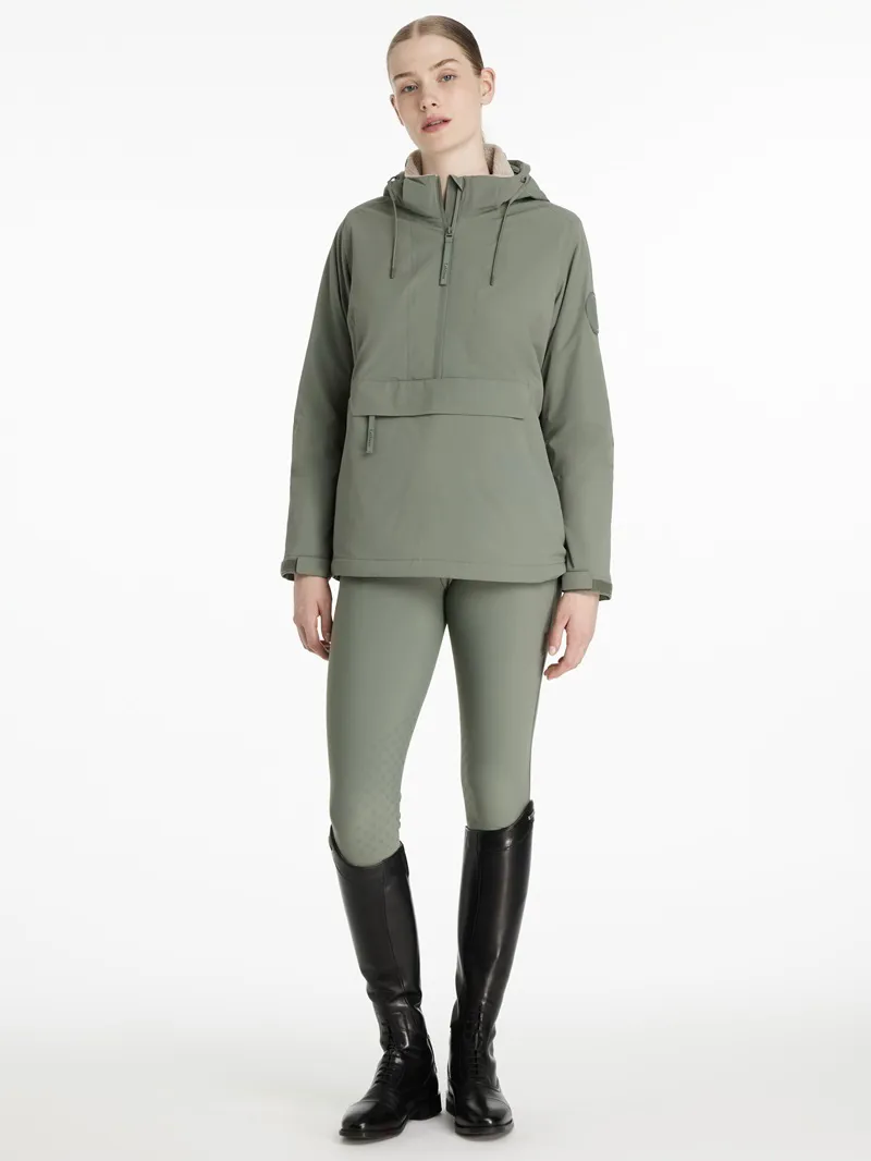 LeMieux Phoebe Half Zip Waterproof Anorak Ladies in Rosemary-4