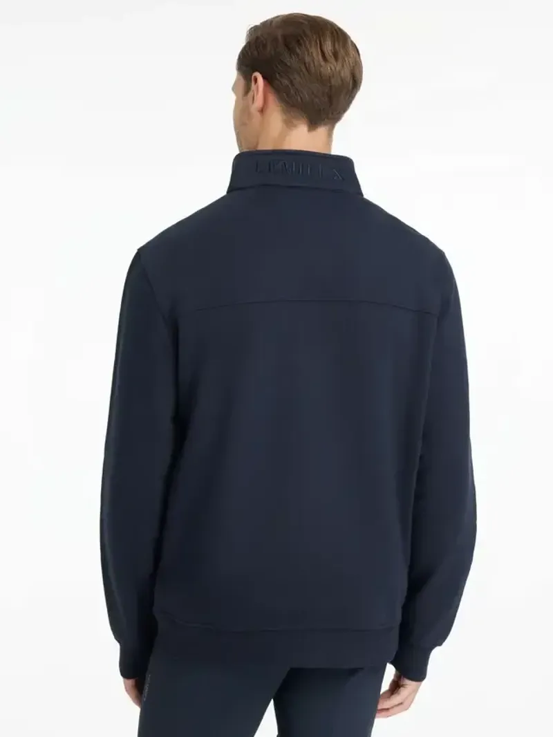 LeMieux Quarter Neck Sweatshirt Mens in Navy-3