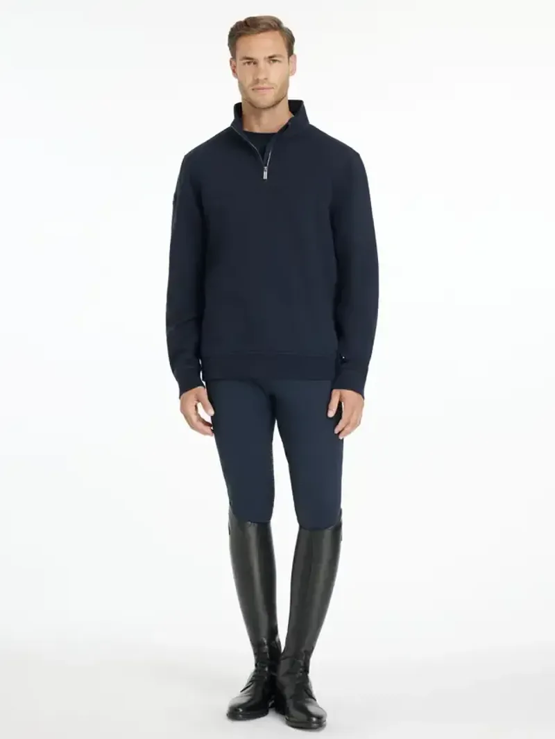 LeMieux Quarter Neck Sweatshirt Mens in Navy-4