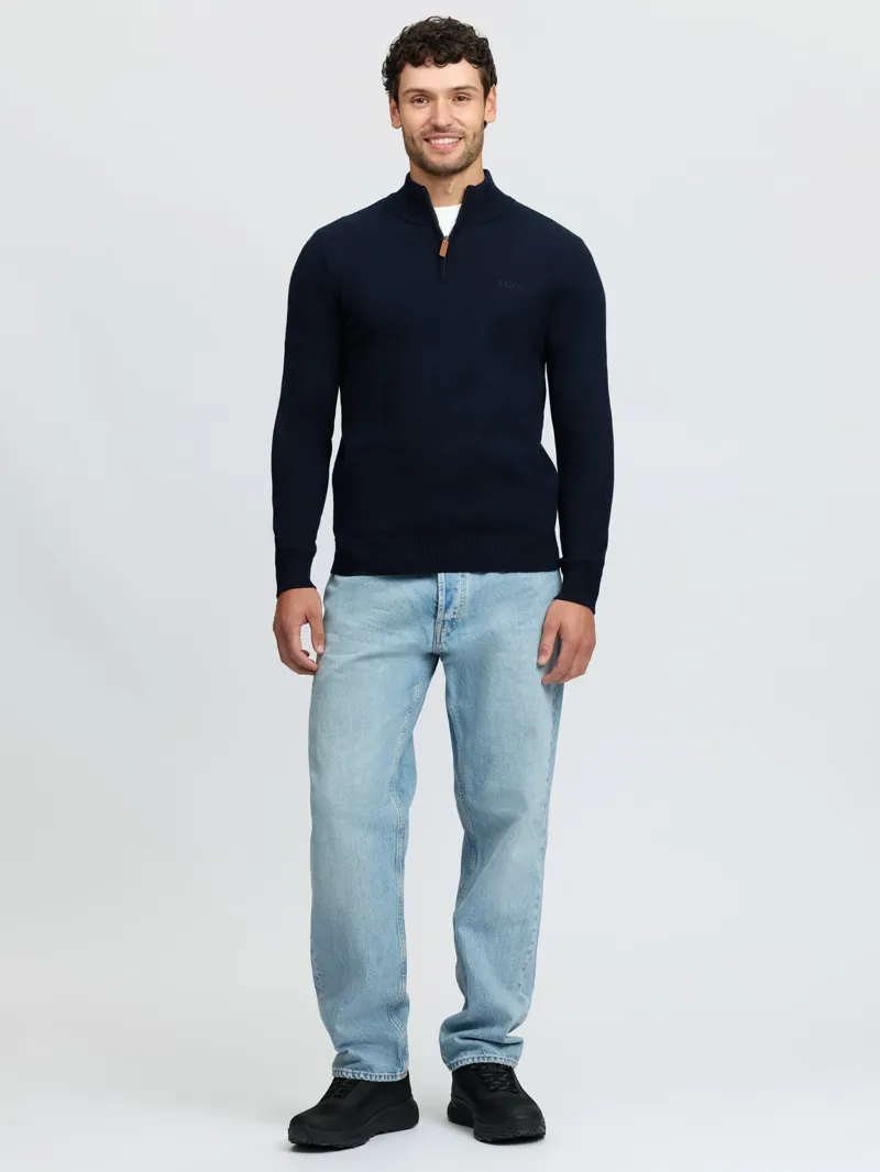 LeMieux Quarter Zip Knit Mens in Navy-1