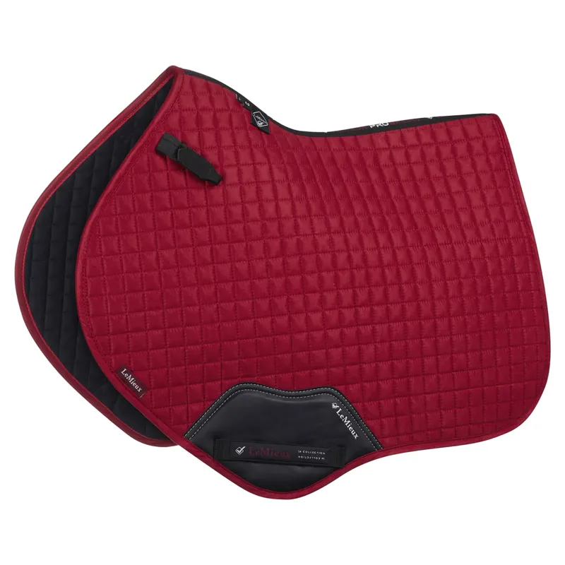LeMieux Suede Close Contact Saddle Pad in Chilli Red
