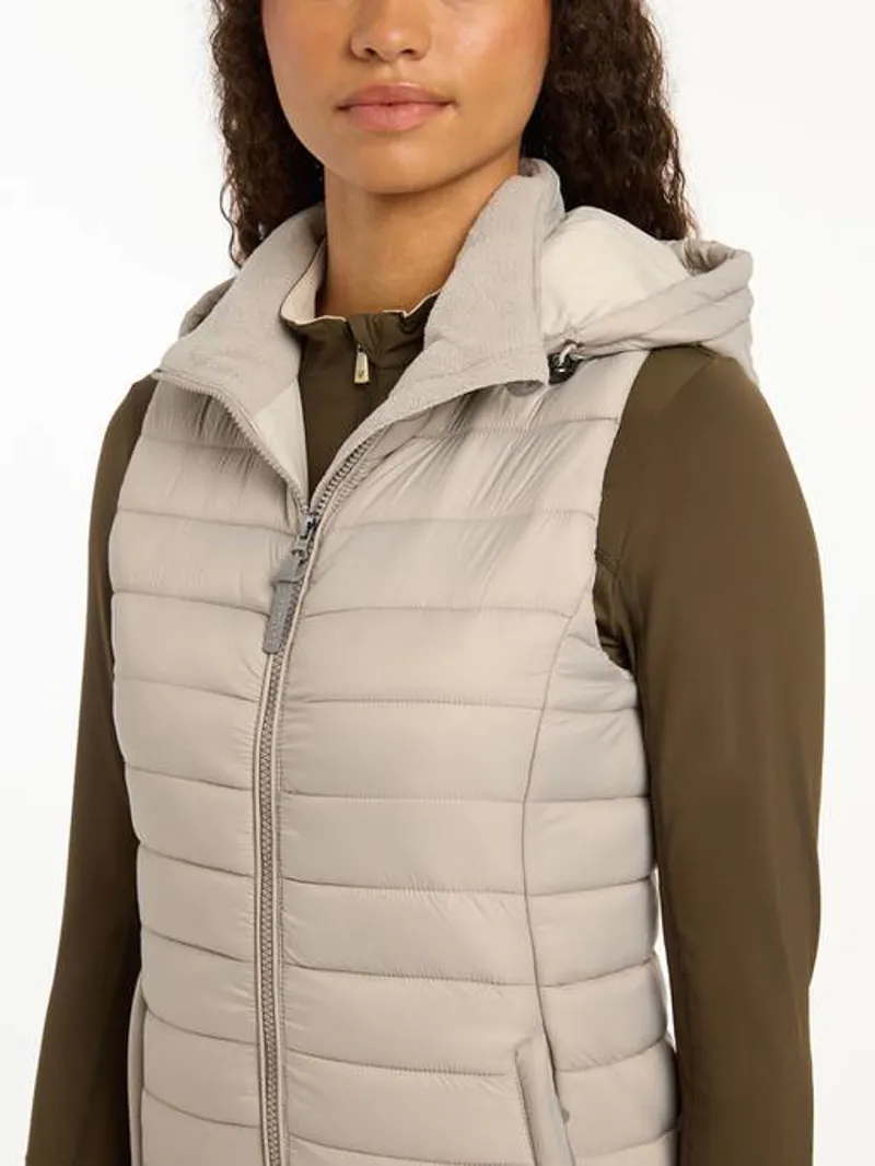 LeMieux Tilly Hooded Puffer Gilet Ladies in Ash-2