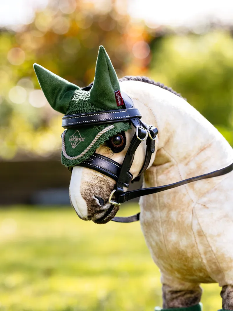 LeMieux Toy Pony Fly Hood in Hunter Green-1