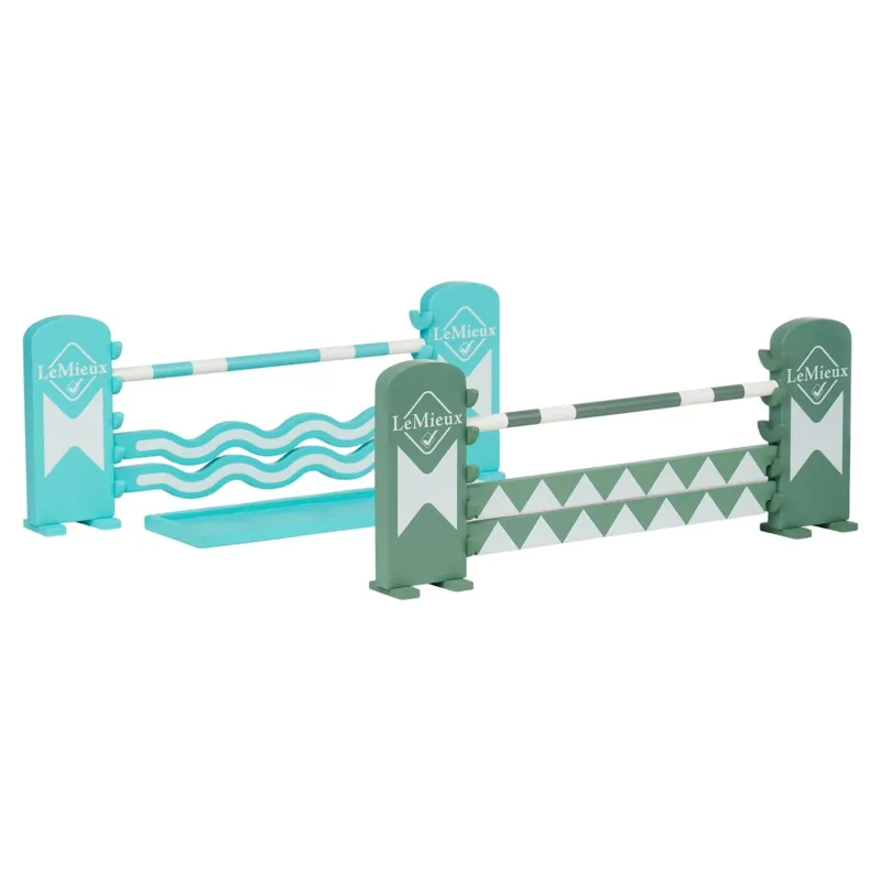 LeMieux Toy Pony Jump Set in Azure Sage and White