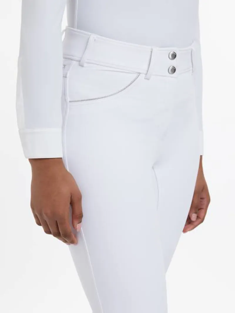 LeMieux Victoria Breech with Silicone Seat Ladies in White-2